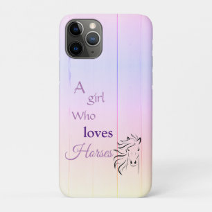 Case-Mate iPhone Case Purple Ombré Girl Love Horses Script