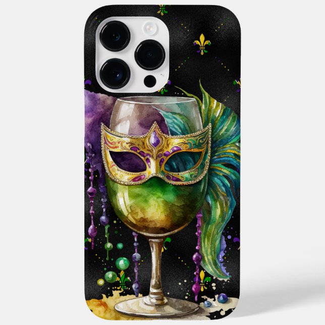 COQUES Case-Mate iPhone PURPLE OR VERT MARDI GRAS BOISSONS FESTIVES (Verso)