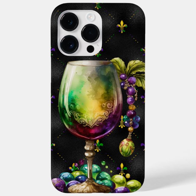COQUES Case-Mate iPhone PURPLE OR VERT MARDI GRAS BOISSONS FESTIVES (Verso)