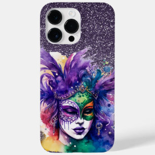 COQUE POUR POUR iPhone 14 PRO MAX PURPLE OR VERT MARDI GRAS FEMME