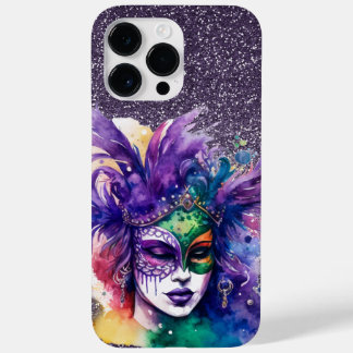 COQUE POUR POUR iPhone 14 PRO MAX PURPLE OR VERT MARDI GRAS FEMME
