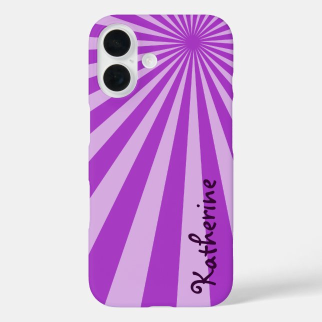 Coques Case-Mate iPhone Purple Sunburst "Ajouter votre nom" (Verso)
