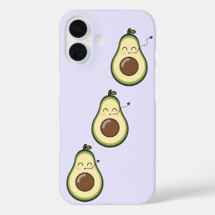 Coque Pour iPhone 16 Purple Sweet Avocado Kiss