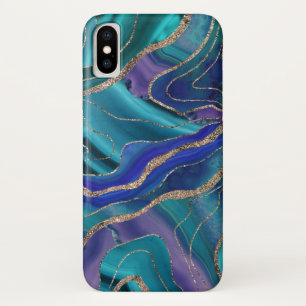 Case-Mate iPhone Case Purple Turquoise Galaxy Nebula Agate No. 1 Parties