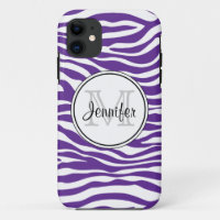 Purple Zebra Imprimer monogramme tendance iPhone 5