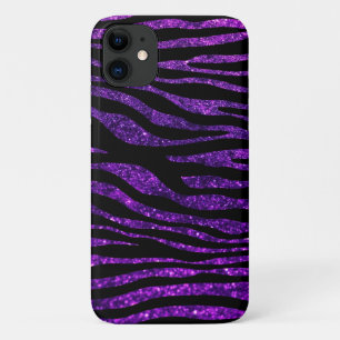 Coque iPhone 11 Purple Zebra, Parties scintillant Zebra, Zebra Pri