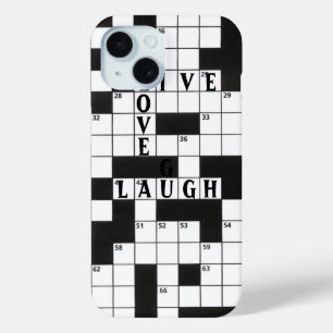 Coque Pour iPhone 15 Puzzle de mots croisés