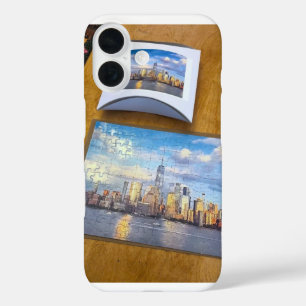 Coque Pour iPhone 16 Puzzle new york couleur