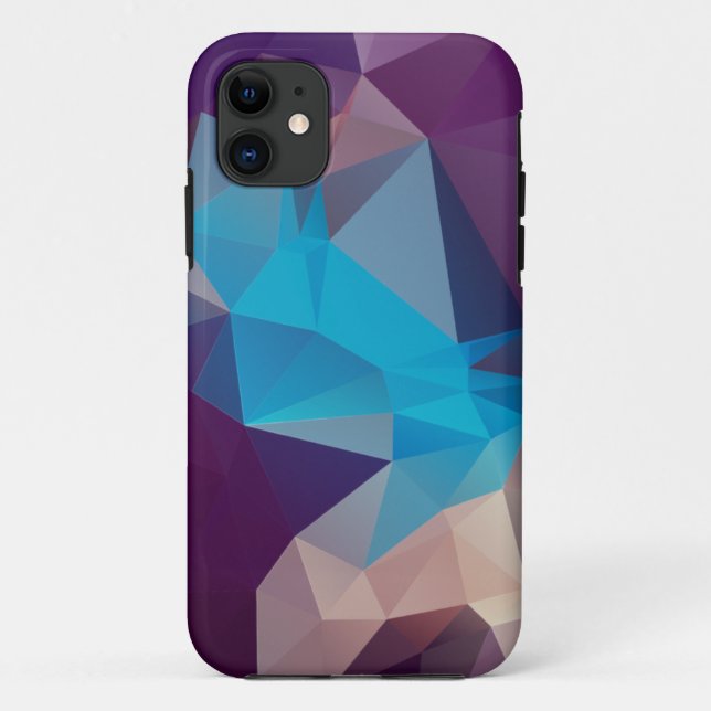 Coques Case-Mate iPhone Pyramide Abstraite violette et bleue Coque-Mate iP (Dos)