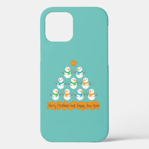 Case-Mate iPhone Case Pyramide des sapins de Noël faite de bonhommes de