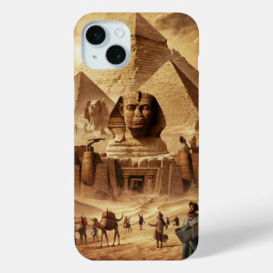 Coque iPhone 15 Mini Pyramides et sphinx