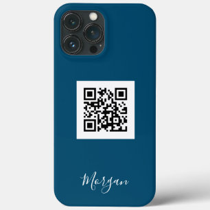 Case-Mate iPhone Case QR Code, Logo Art ou Photo, Nom du script Ocean Bl