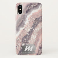 *~* QR Silver AP66 Parties scintillant Rose Agate