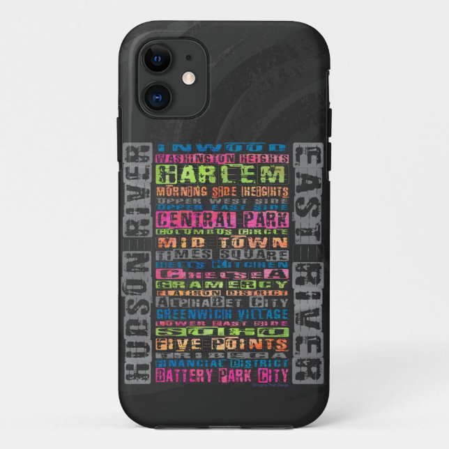 Coques Case-Mate iPhone Quartiers NYC Arc-en-ciel (Dos)