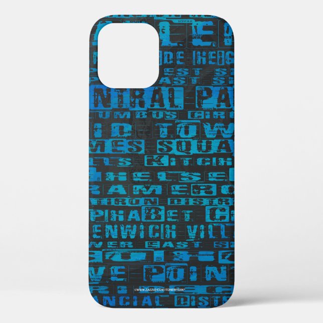 Coques Case-Mate iPhone Quartiers NYC Bleu (Verso)