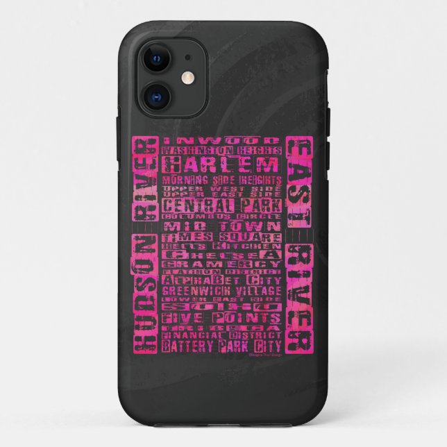 Coques Case-Mate iPhone Quartiers NYC Hot Rose (Dos)
