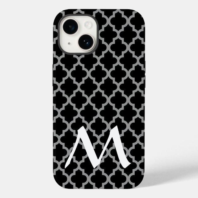Coques Case-Mate iPhone Quatrefoil Black Marocain Moods (Verso)