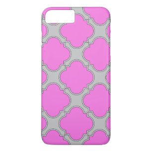 Coque Case-Mate Pour iPhone Quatrefoil rose et gris