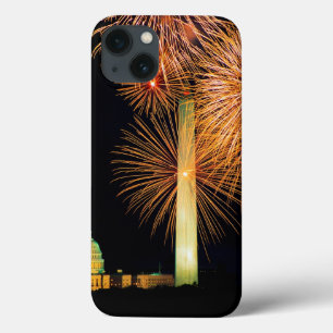 iPhone 13 Case Quatrième de juillet, affichage de feu d'artifice,