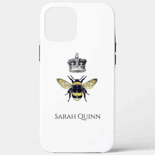 Coques Case-Mate iPhone Queen Bee Avec Sa Couronne Illustration Artistique (Verso)