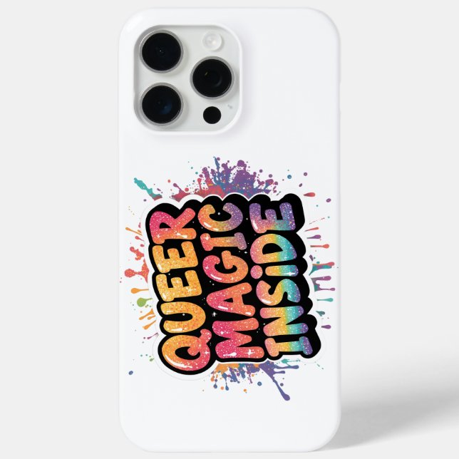 Coques Case-Mate iPhone Queer Magic Inside  LGBTQ Pride Quote Design (Verso)