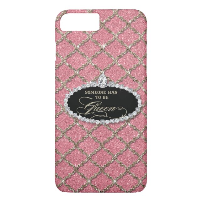 Coques Case-Mate iPhone Quelqu'un doit être Queen, Quatrefoil Jewel Partie (Dos)