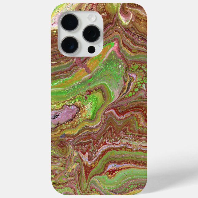 Coques Case-Mate iPhone Questions 1 Wild Green Maroon Phone Case (Verso)