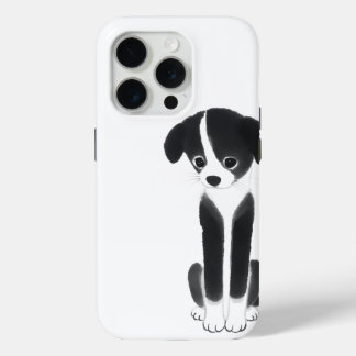 Coque iPhone 15 Pro Quiet Companion – Zen Ink Puppy