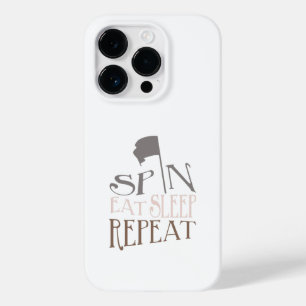 Coque Pour iPhone 14 Pro Quote Color Guard Spin Eat Sleep Répéter