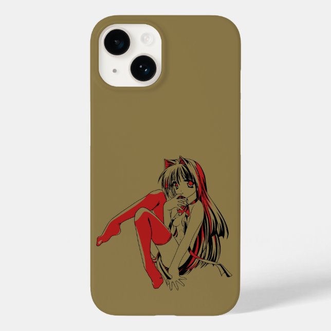 Coques Case-Mate iPhone R & B Manga, Neko Catgirl Furry Loli Anime (Verso)