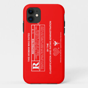 Coque Case-Mate Pour iPhone R-Sign : Femme - Blanc sur rouge