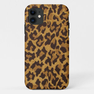 Coque iPhone 11 RAB Rockabilly Empreinte de léopard Brown Gold