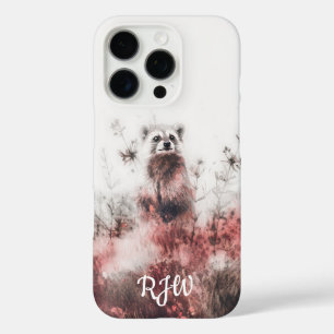 Coques iPhone 16 Pro Raccoon Dans Le pré Rouge