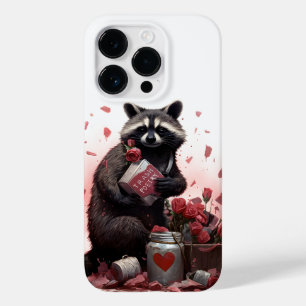 Coque Pour iPhone 14 Pro Raccoon ordures poésie Valentines jour