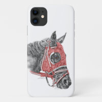 Race Horse Portrait Soies