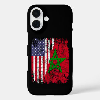 Coque Pour iPhone 16 RACINES MAROCAINES | Demi Drapeau Américain | DRAP