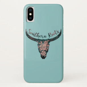 Case-Mate iPhone Case Racines méridionales Longhorn Rose et Vert de camp