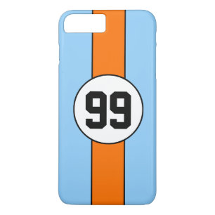 Coques Pour iPhone Racing personnalisé Blue et Orange iPhone 7 Plus c