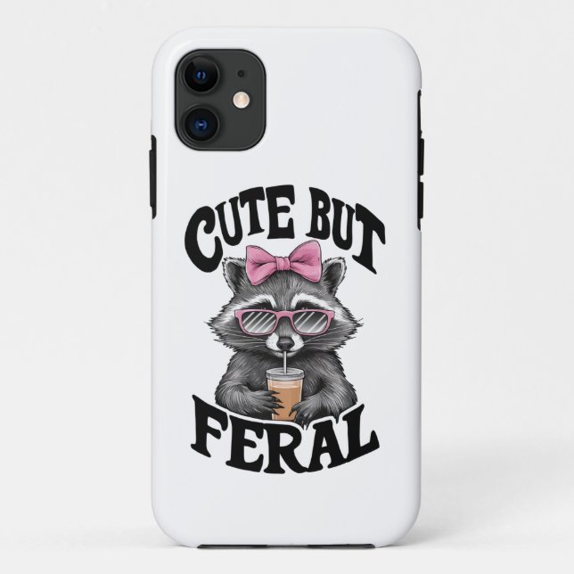 Coques Case-Mate iPhone Racoon Mignonne Mais Feral Avec Lunettes De Soleil (Dos)