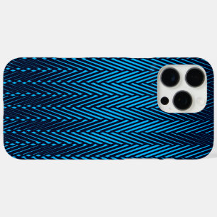 Coques iPhone 16 Pro Max Rad Abstrait Géométrique Bleu et Noir Trippy
