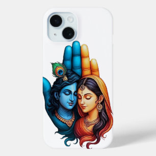 Coque Pour iPhone 15 "Radha Krishna - Harmonie douloureuse"