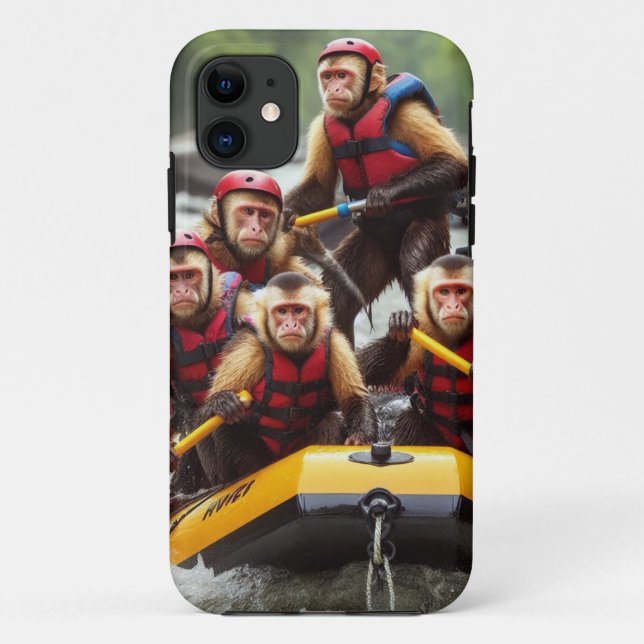 Coques Case-Mate iPhone Rafting d'eau vive pour singes capucins aventurier (Dos)