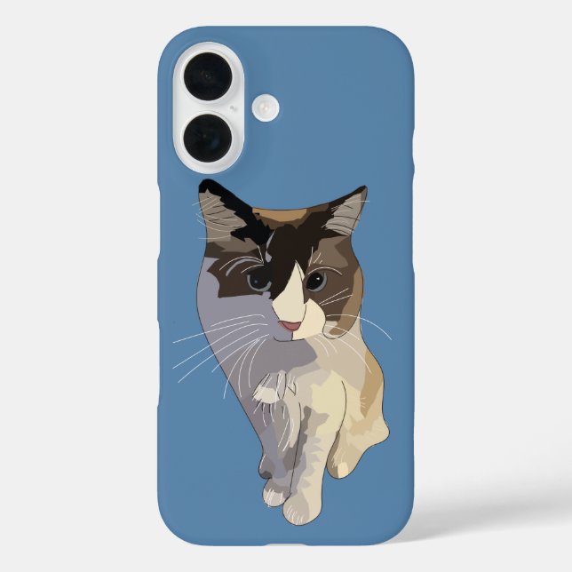 Coques Case-Mate iPhone Ragdoll cat, Dusty Blue (Verso)