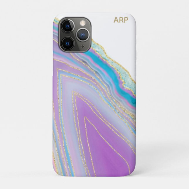 Coques Case-Mate iPhone *~* Rainbow Agate Gold Parties scintillant Veins P (Dos)