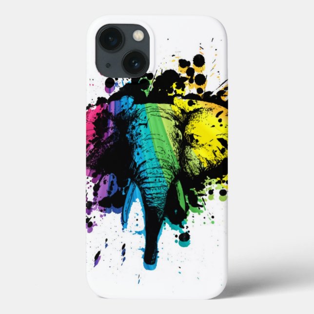 Coques Case-Mate iPhone Rainbow Bull Elephant Design abstrait (Verso)