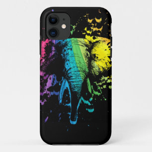 Case-Mate iPhone Case Rainbow Bull Elephant sur Black Coque-Mate iPhone