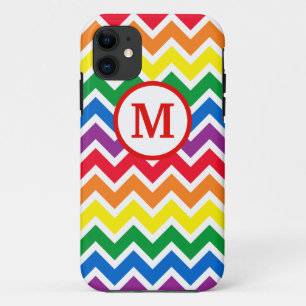 Case-Mate iPhone Case Rainbow Chevron Initial