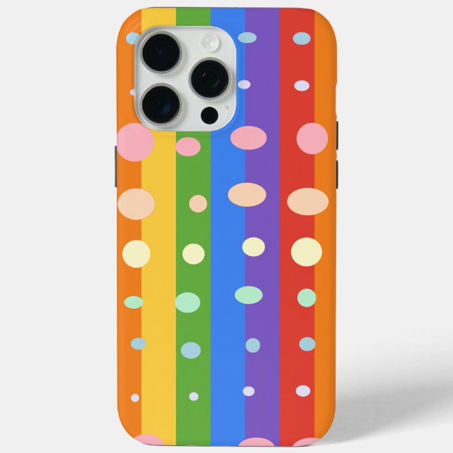 COQUES Case-Mate iPhone RAINBOW DOT STRIPES (Verso)