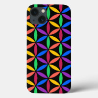 Rainbow Flower of Life Motif Coque-Mate iPhone Ca