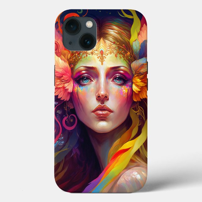 Coques Case-Mate iPhone Rainbow Goddess Imaginaire Art (Verso)